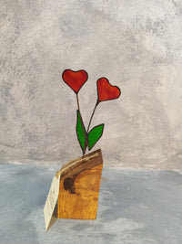 Decoratiune Sticla Tiffany-Hearts